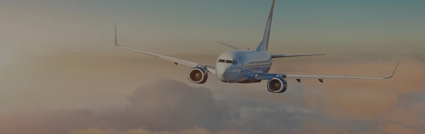 Plane flying through clouds photo