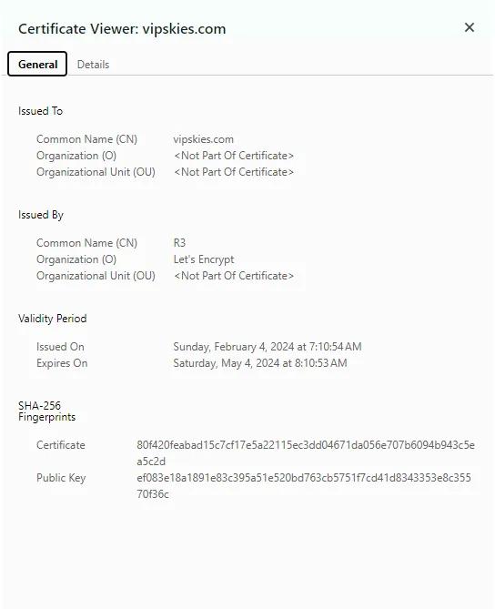 Website certificate photo