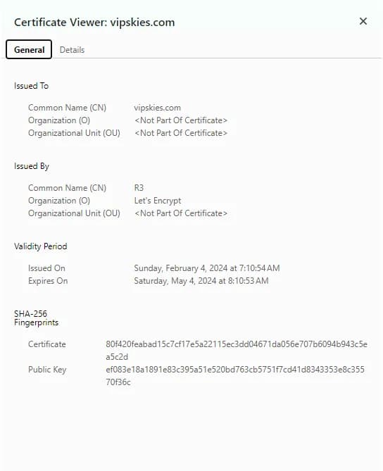 Website certificate photo